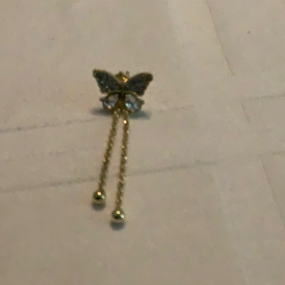 Butterfly Pendant with Gold Chains